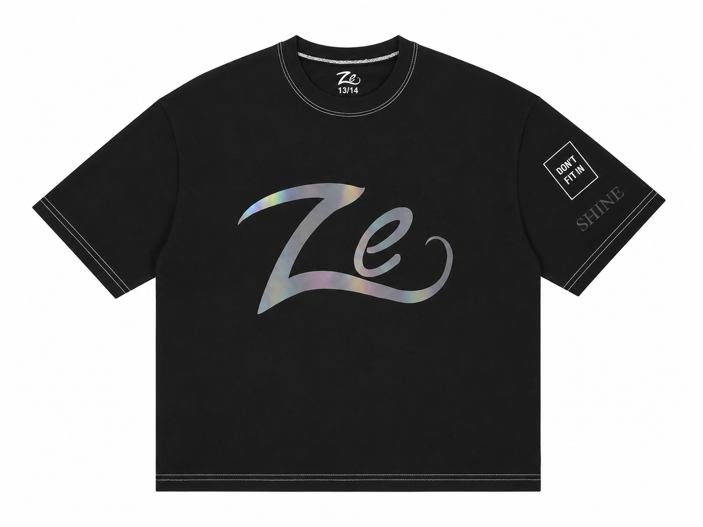 Oversized Premium Reflective Unisex T-Shirt: "Shine"