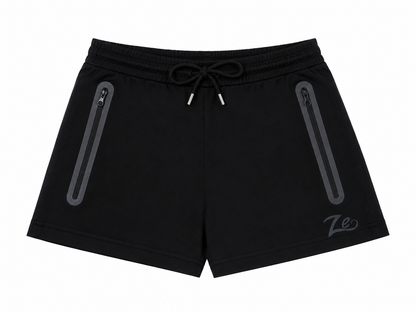 Ze Women’s High Waisted Black Reflective Shorts