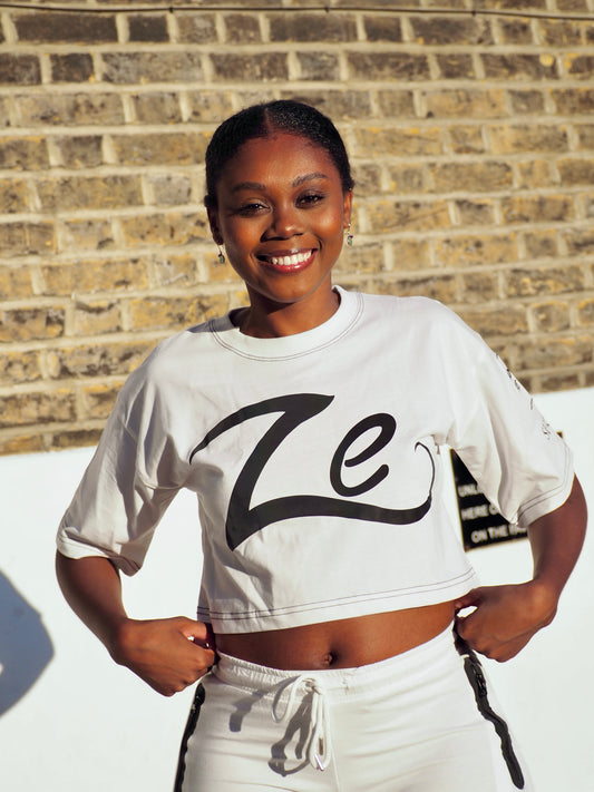 Woman's Reflective Crop Top (White)