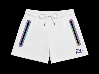 Ze Women’s High Waisted White Reflective Shorts