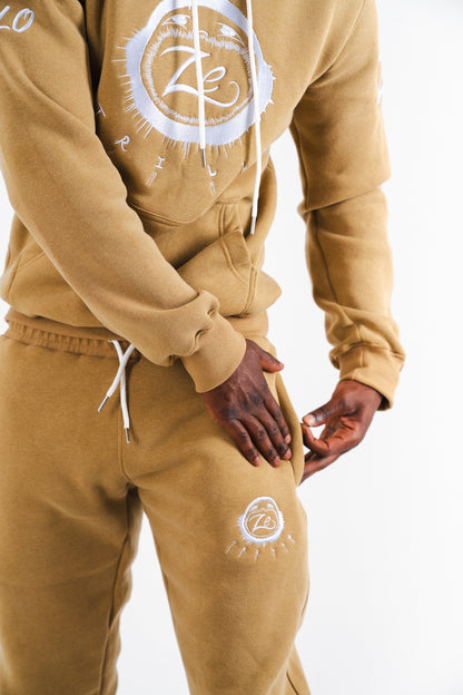 ZeTrillo "Be Great" Hoodie (Beige Khaki)