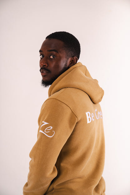 ZeTrillo "Be Great" Hoodie (Beige Khaki)