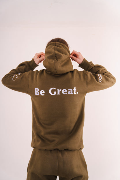 ZeTrillo "Be Great" Hoodie (Khaki Green)