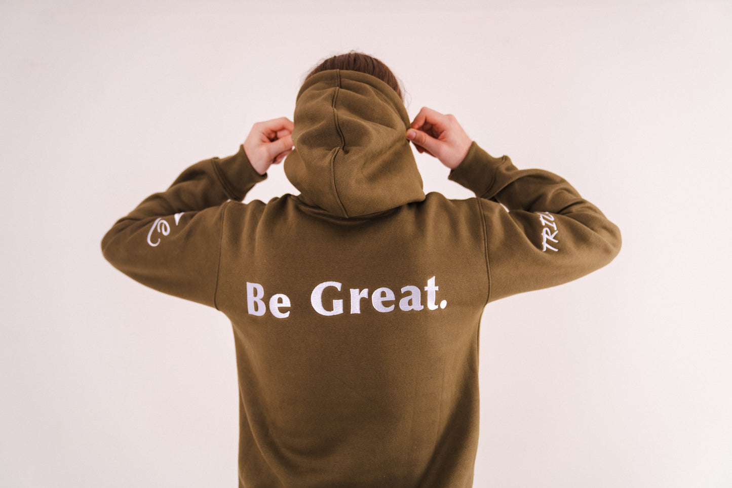 ZeTrillo "Be Great" Hoodie (Khaki Green)