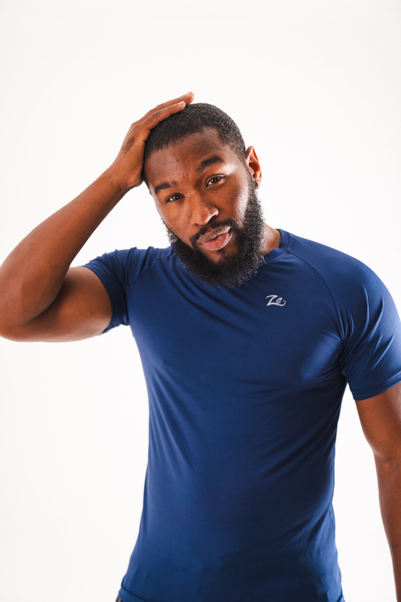 Slim Fit Gym Shirt: Timeless Navy Edition