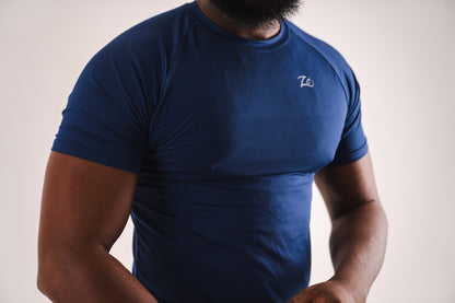 Slim Fit Gym Shirt: Timeless Navy Edition