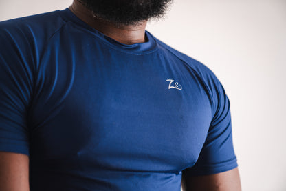 Slim Fit Gym Shirt: Timeless Navy Edition