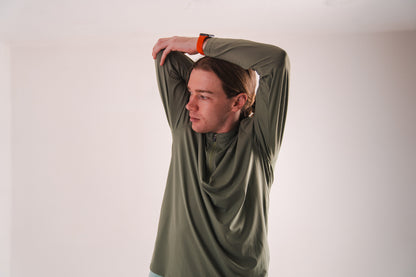 1/4 Zip Light Fleece: Earth Green Serenity Edition