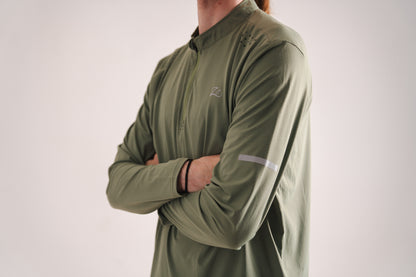 1/4 Zip Light Fleece: Earth Green Serenity Edition