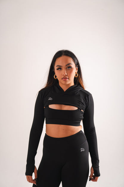 Women's Gym Wear Set: Black Eclipse Collection