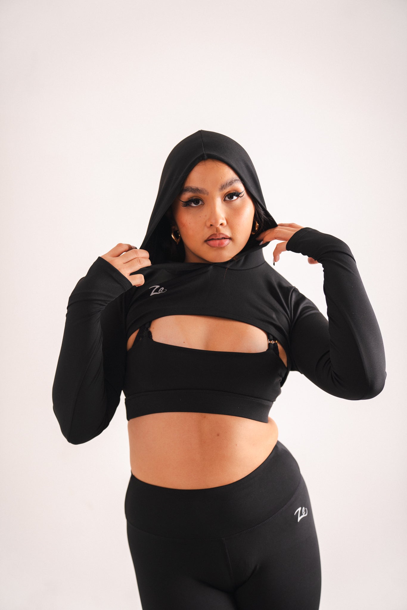 Women's Gym Wear Set: Black Eclipse Collection