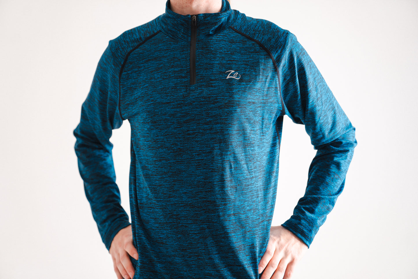 Men's 1/4 Zip Fleece: Deep Turquoise Edition