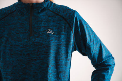 Men's 1/4 Zip Fleece: Deep Turquoise Edition