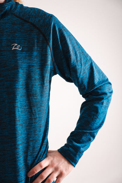 Men's 1/4 Zip Fleece: Deep Turquoise Edition